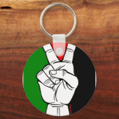 PORTE-CLÉS SIGNE DE PAIX DU DRAPEAU PALESTINE (Recto)