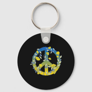 Porte-clés Signe de paix floral Ukraine