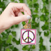 Porte-clés SIGNE DE PAIX FLORALE super (main)