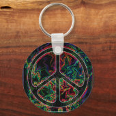 Porte-clés signe de paix psychédélique (Recto)