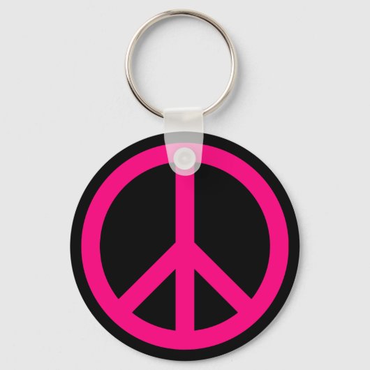 Porte-clés Signe de Paix Rose (Recto)