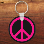 Porte-clés Signe de Paix Rose (Recto)