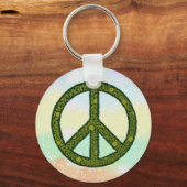 Porte-clés Signe de paix vert (Recto)