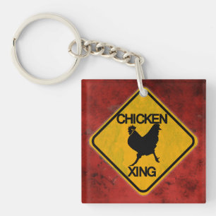 Porte-clés SIGNE DE PASSAGE DE Poulet Rustique
