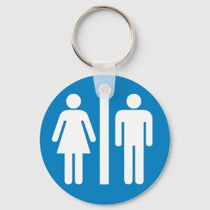 Porte-clés Signe de route d'équipements de toilettes