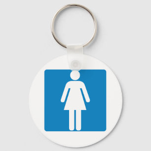 Porte-clés Signe de route des toilettes des femmes