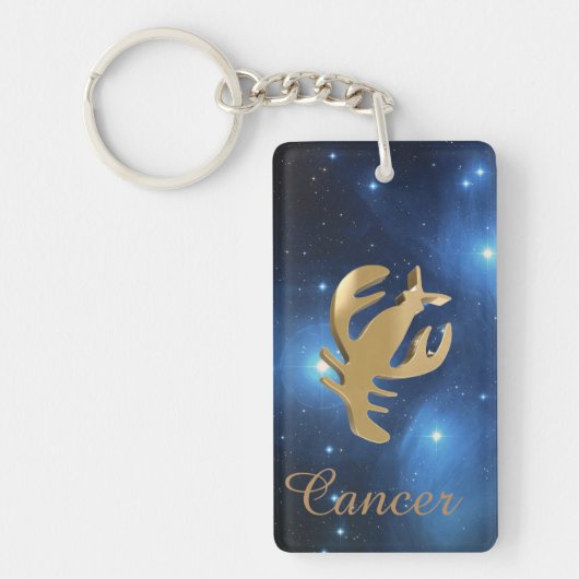 Porte-clés Signe d'or de Cancer (Devant)