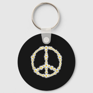 Porte-clés SIGNE Hippie Fleurs anti-guerre Logo Daisies Paix