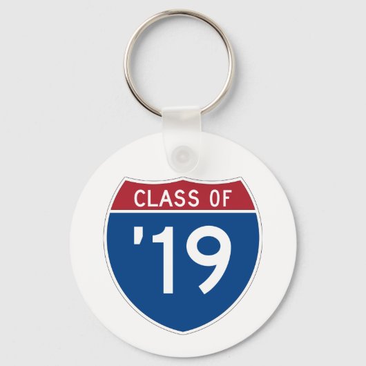 Porte-clés Signe Interstate stylisé Classe de 2019 (Recto)