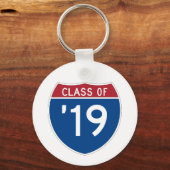 Porte-clés Signe Interstate stylisé Classe de 2019 (Recto)