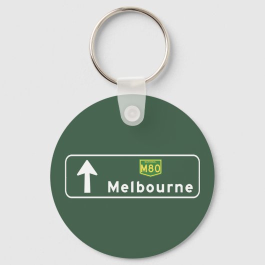 Porte-clés SIGNE ROUTIÈRE DE Melbourne, Australie (Recto)