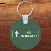 Porte-clés SIGNE ROUTIÈRE DE Melbourne, Australie (Recto)
