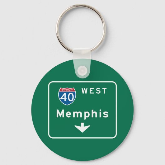 Porte-clés SIGNE ROUTIÈRE DE Memphis, TN (Recto)
