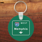 Porte-clés SIGNE ROUTIÈRE DE Memphis, TN (Recto)