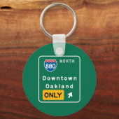 Porte-clés SIGNE ROUTIÈRE D'Oakland, CA (Recto)