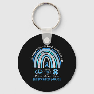 Porte-clés Signe T-shirt Blue Cancer de la Prostate Paix Amou