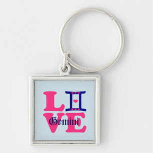 Porte-clés SIGNE ♊ TYPE I LOVE 😍 Gemini-Best Zodiac Premium