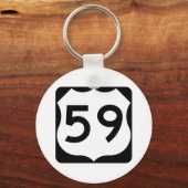 Porte-clés SIGNE US Route 59 (Recto)