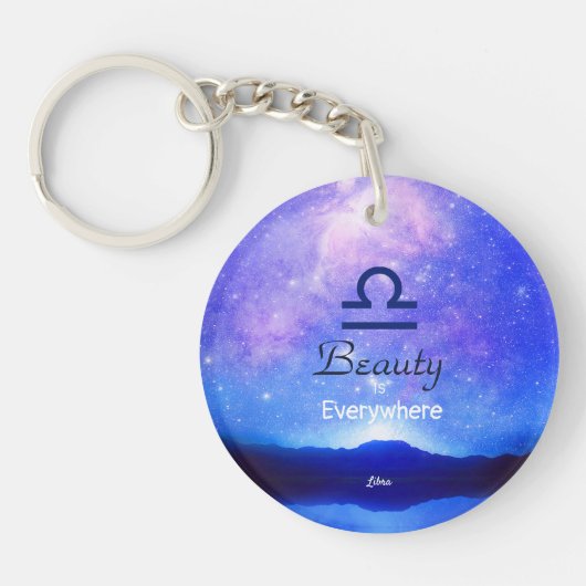 Porte-clés SIGNE Zodiac Libra Star Dreamy Sky Citation (Devant)