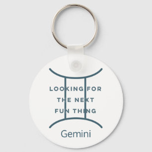 Porte-clés SIGNE Zodiaque Gemini Citation amusante en texte b