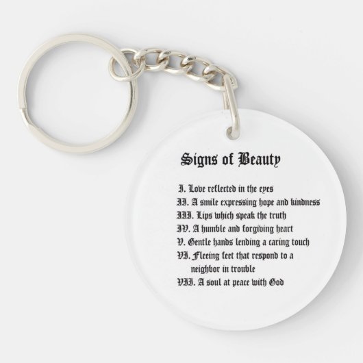 Porte-clés Signes de beauté (Devant)
