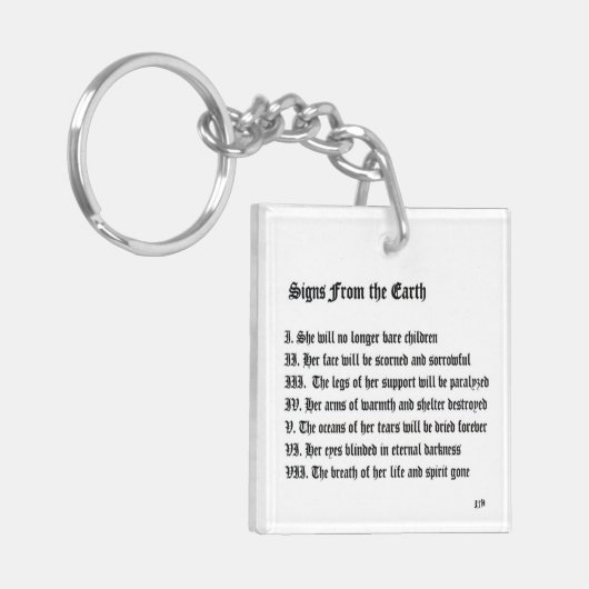 Porte-clés Signes de la terre (Devant gauche)