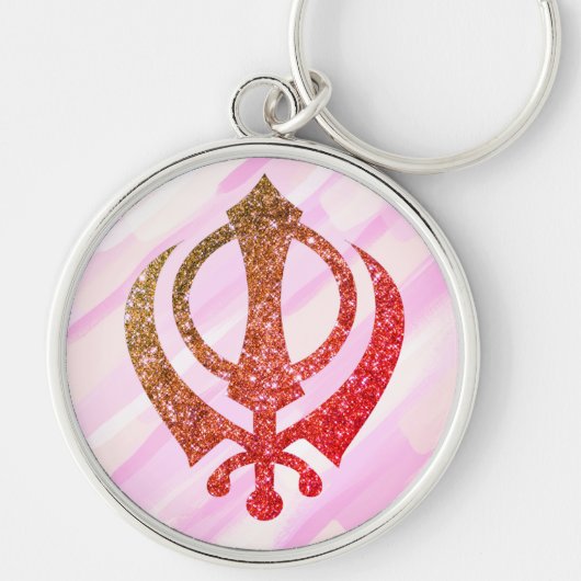 Porte-clés Sikh Khanda "Sans peur et libre" (Devant)