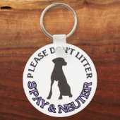 PORTE-CLÉS S'IL VOUS PLAÎT NE LITTER, ESPAY & NEUTER - CHIEN, (Recto)