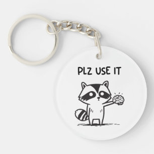 Porte-clés S'Il Vous Plaît Utiliser - Funny Racoon Sarcastiqu