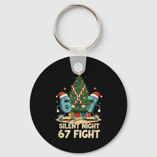 Porte-clés Silent Night 67 Fight Funny Christmas Tee (Recto)