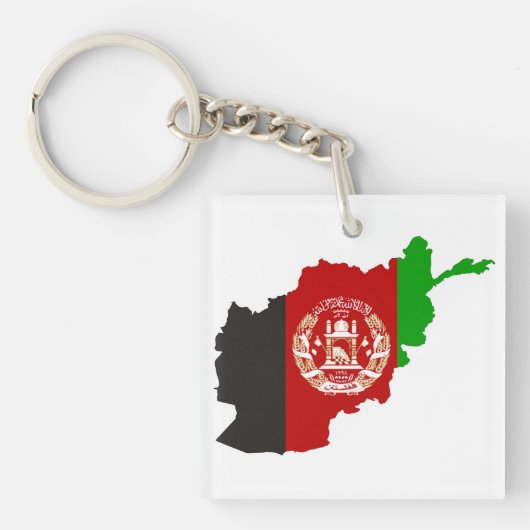 Porte-clés silhouet de symbole de forme de carte de drapeau (Devant)
