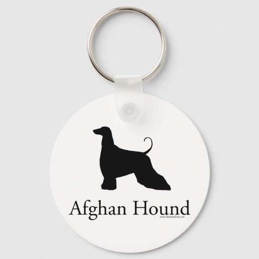 Porte-clés Silhouette afghane Hound (Recto)