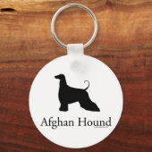 Porte-clés Silhouette afghane Hound (Recto)