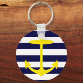 Porte-clés Silhouette Ancre jaune (Recto)