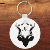 Porte-clés Silhouette Antelope foncé avec Monogramme Customis (Recto)