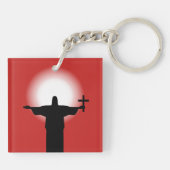Porte-clés Silhouette avec croix (Dos)