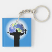 Porte-clés Silhouette avec une croix (Dos)