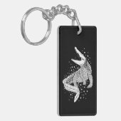 Porte-clés Silhouette blanche d'animal - Crocodile (Devant gauche)