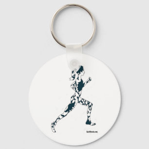 Porte-clés Silhouette courante - florale