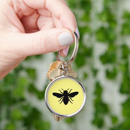 Porte-clés Silhouette d'abeille de miel (main)
