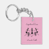 Porte-clés Silhouette, Danse Inspirante (Devant gauche)