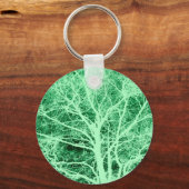 Porte-clés Silhouette d'arbre vert (Recto)