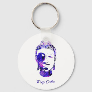 Porte-clés Silhouette de bouddha de motivation dessinée à la