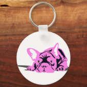 Porte-clés Silhouette de Bouledogue Français (Recto)