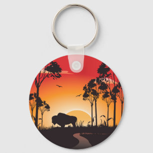 Porte-clés Silhouette de Buffalo