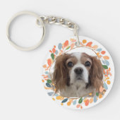 Porte-clés silhouette de Cavalier orange pastel pe (Devant)