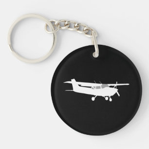 Porte-clés Silhouette de Cessna classique de l'aéronef volant