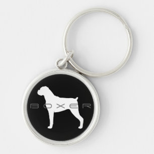 Porte-clés Silhouette de chien Boxer