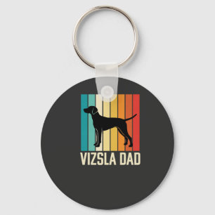 Porte-clés Silhouette de chien papa Vizsla rétro