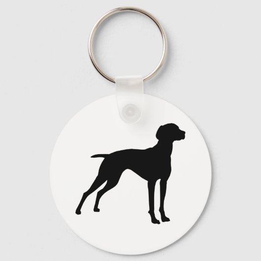 Porte-clés Silhouette de chien Vizsla (noir) (Recto)